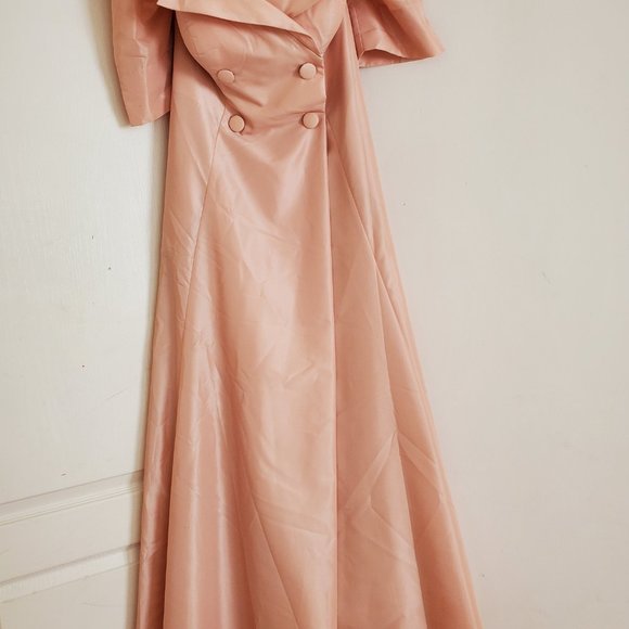 Sibel Yavuz Pink Double-breasted Coat Formal Dress - Picture 2 of 10